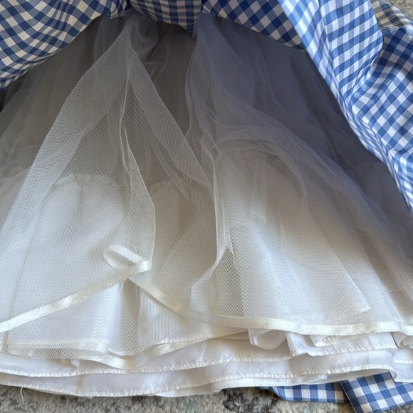 Ralph Lauren Girls Blue and White Checkered Dress - Picture 7 of 9